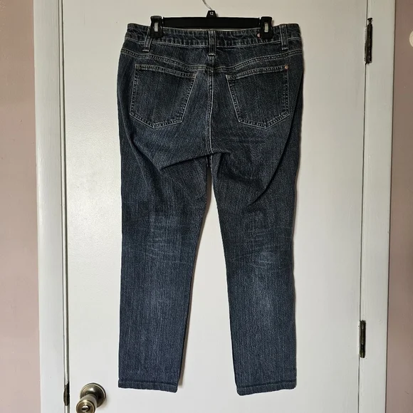 Cabi capsule dark-wash mid-rise ankle cropped slim stretch jeans Size 8 - Picture 4 of 7